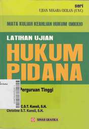 Latihan Ujian: Hukum Pidana