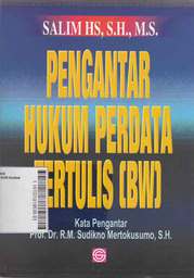 Pengantar Hukum Perdata Tertulis (BW)