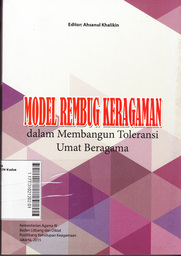 Model Rembug Keragaman Dalam Membangun Toleransi Umat Beragama