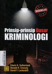 Prinsip-Prinsip Dasar Kriminologi