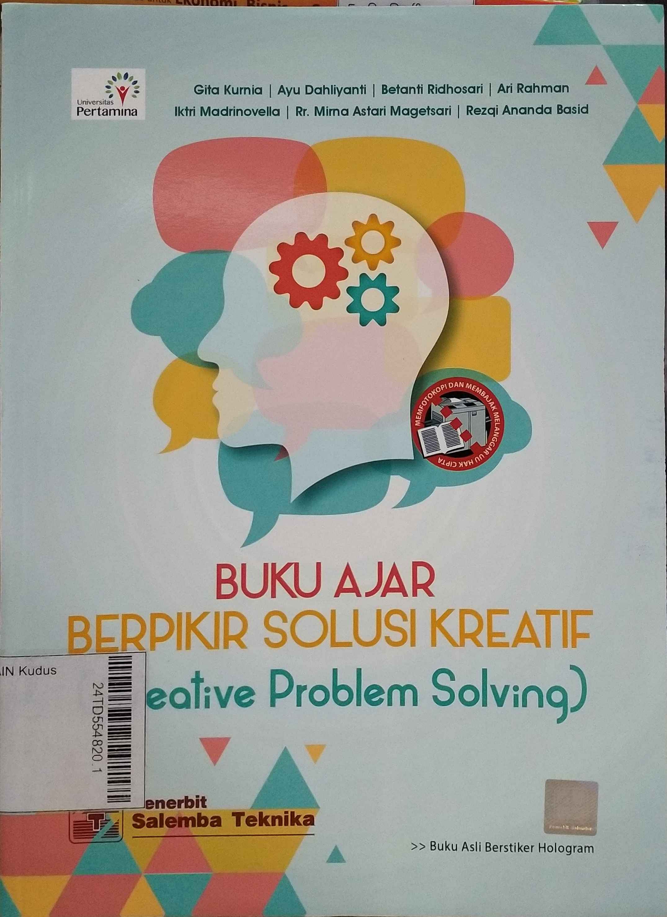 Buku Ajar Berpikir Solusi Kreatif (Creatif Problem Solving)