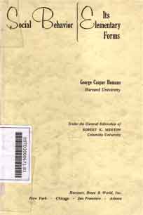 Social Behavior: its elementary forms