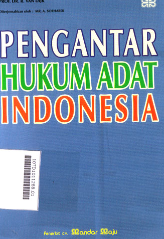 Pengantar Hukum Adat Indonesia