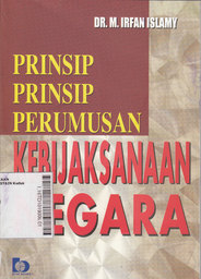 Prinsip-Prinsip Perumusan Kebijaksanaan Negara