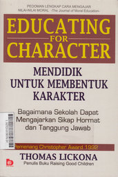 Mendidik Untuk Membentuk Karakter: bagaimana sekolah dapat memberikan pendidikan tentang sikap hormat dan bertanggung jawab