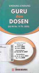 Undang-Undang Guru dan Dosen (UU RI No. 14 Th. 2005)