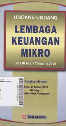 Undang-Undang Lembaga Keuangan Mikro ( UU No. 1 Tahun 2013 )