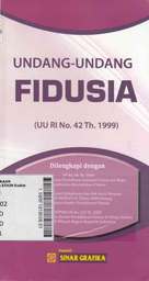 Undang-undang Fidusia (UU RI No. 42 Th. 1999)