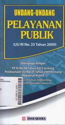 Undang-Undang Pelayanan Publik (UU No. 25 Tahun 2009)