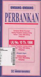 Undang-Undang Perbankan (Undang-Undang Nomor 10 Tahun 1998)