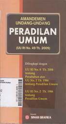 Amandemen Undang-Undang Perdilan Umum (UU RI No. 49 Th. 2009)
