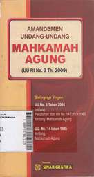 Amandemen Undang-Undang Mahkamah Agung (UU RI No. 3 Th. 2009)