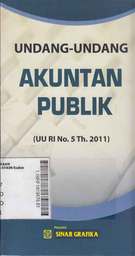 Undang-Undang Akuntan Publik (UU RI. No. 5 Th. 2011)