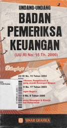 Undang-Undang Badan Pemeriksa Keuangan (UU No. 15 Th. 2006)
