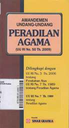 Amandemen Undang-Undang Peradilan Agama (UU RI No. 50 Th. 2009)